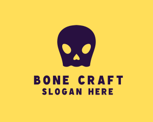 Skeletal - Halloween Ghost Skull logo design