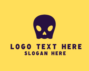 Skeletal - Halloween Ghost Skull logo design