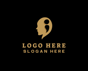 Writer - Mental Head Semicolon logo design