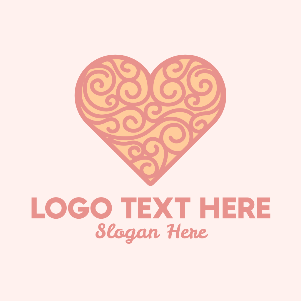 Pink Heart Ornament Logo | BrandCrowd Logo Maker