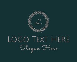 Letter - Luxe Boutique Wreath logo design