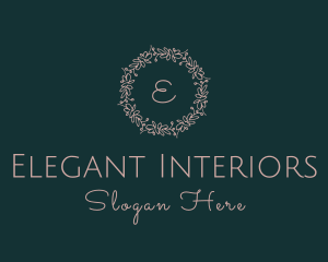 Luxe Boutique Wreath  logo design