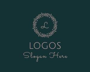 Letter - Luxe Boutique Wreath logo design