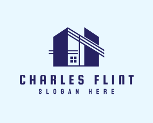 Blueprint - House Building Property logo design