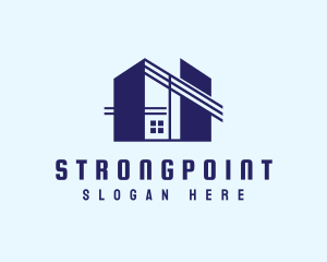 Blueprint - House Building Property logo design