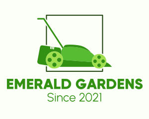 Lawn Mower Gardening logo design