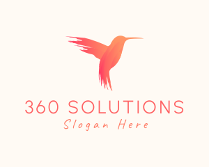 Hummingbird Gradient Paint logo design