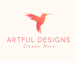 Hummingbird Gradient Paint logo design