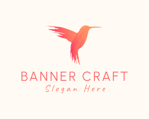 Hummingbird Gradient Paint logo design