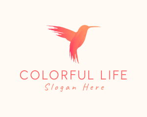Vibrant - Hummingbird Gradient Paint logo design