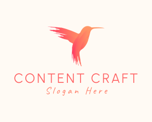 Hummingbird Gradient Paint logo design