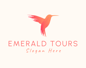 Hummingbird Gradient Paint logo design