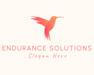 Hummingbird Gradient Paint logo design