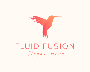 Hummingbird Gradient Paint logo design