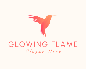 Hummingbird Gradient Paint logo design