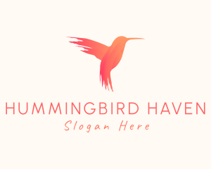 Hummingbird Gradient Paint logo design