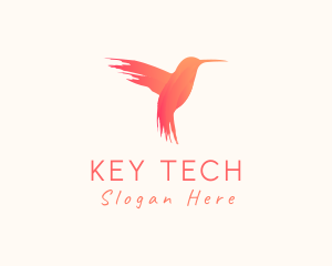 Hummingbird Gradient Paint logo design