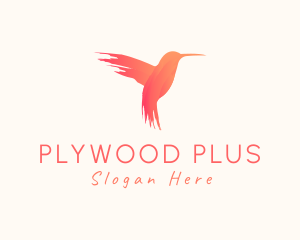 Hummingbird Gradient Paint logo design