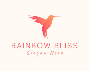 Hummingbird Gradient Paint logo design