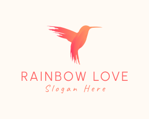 Hummingbird Gradient Paint logo design