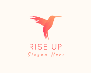 Hummingbird Gradient Paint logo design