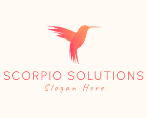 Hummingbird Gradient Paint logo design