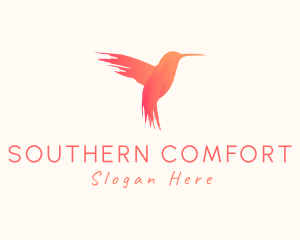 Hummingbird Gradient Paint logo design