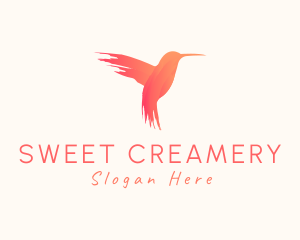 Hummingbird Gradient Paint logo design