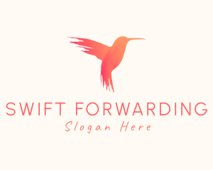 Hummingbird Gradient Paint logo design