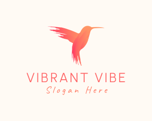 Hummingbird Gradient Paint logo design