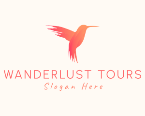 Hummingbird Gradient Paint logo design