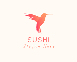 Hummingbird Gradient Paint logo design