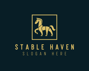 Horse - Walking Horse Stallion logo design