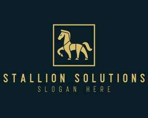 Stallion - Walking Horse Stallion logo design