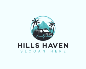 Travel Van Mountain logo design