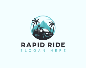 Travel Van Mountain logo design