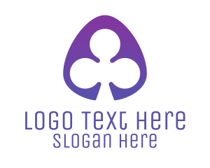 Bet - Violet Clover Leaf Badge logo design
