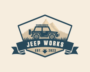 Travel Trip Jeep logo design