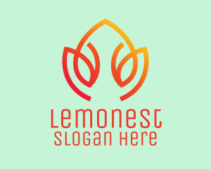 Orange Lotus Flower Spa  logo design
