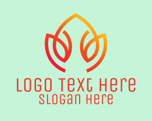 Flower - Orange Lotus Flower Spa logo design