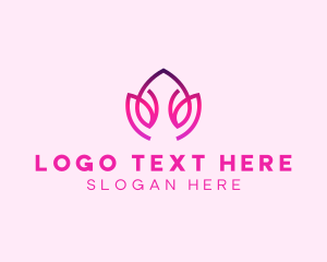 Orange Lotus Flower Spa  logo design