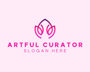 Orange Lotus Flower Spa  logo design