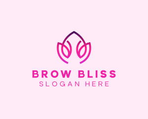 Orange Lotus Flower Spa  logo design