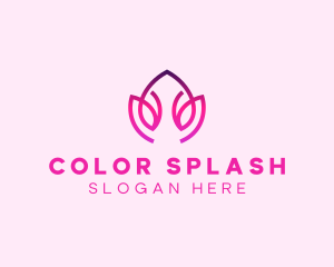 Orange Lotus Flower Spa  logo design