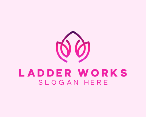 Orange Lotus Flower Spa  logo design