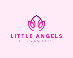 Orange Lotus Flower Spa  logo design