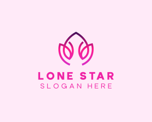 Orange Lotus Flower Spa  logo design