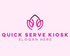 Orange Lotus Flower Spa  logo design