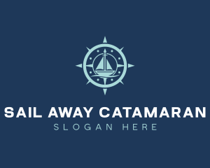 Nautical Compass Sailing logo design