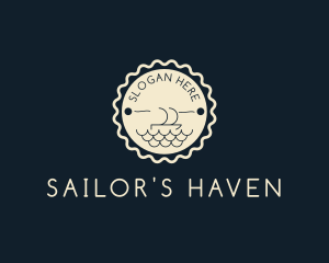 Boat Sailing Badge logo design